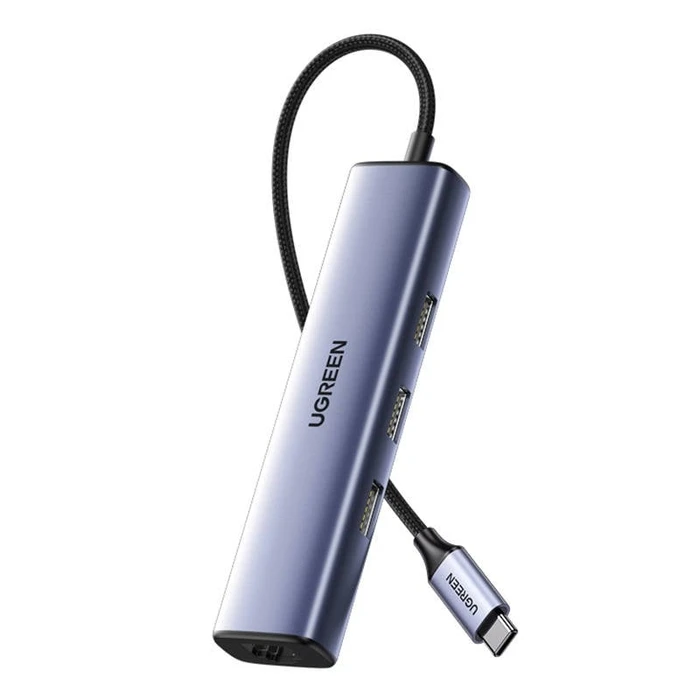 UGREEN CM475 Hub USB-C to 3x USB 3.0, RJ45, USB-C PD (gray)