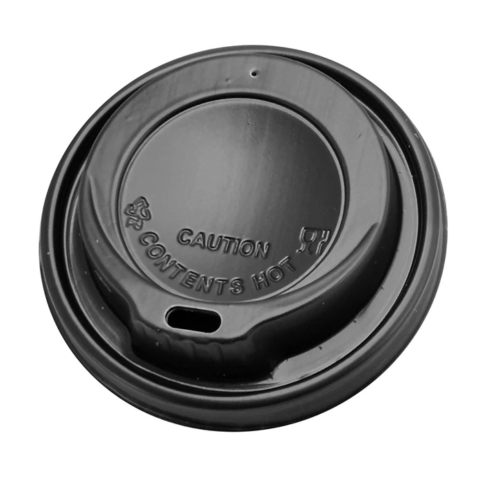 Πλαστικό Καπάκι Πιπίλα για Ποτήρι 3028F, 8Οζ, Μαύρο, 100Τμχ