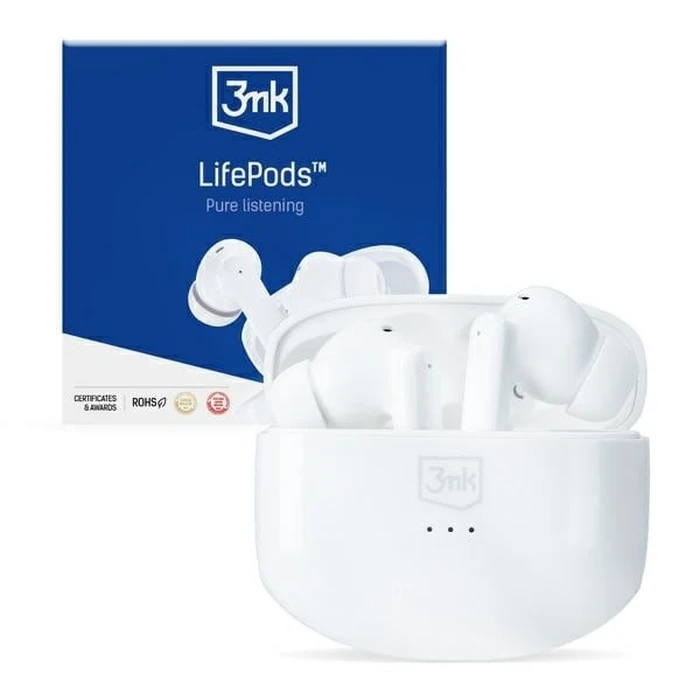 3MK LifePods TWS Earphones Bluetooth 5.3 ANC white