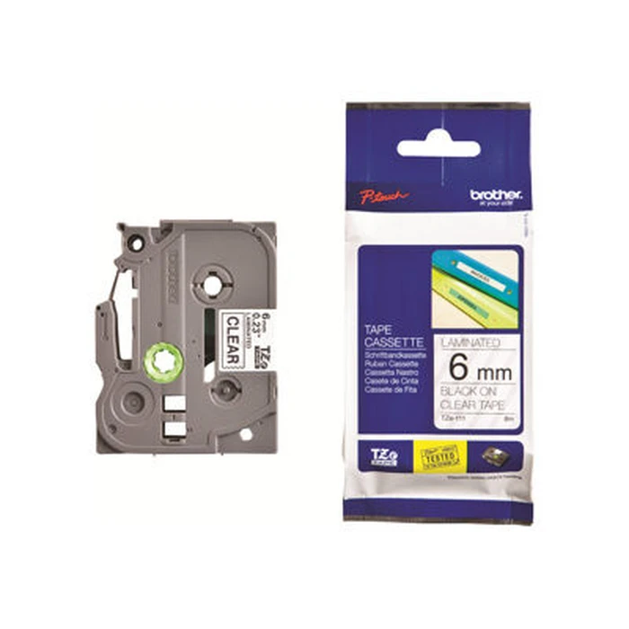 Ταινία Ετικετογράφου Brother TZe111 6mm farbl/Black