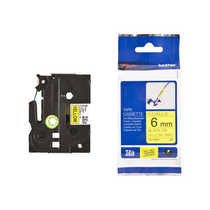 Ταινία Ετικετογράφου Brother TZe-FX611 6mm Yellow/Blue