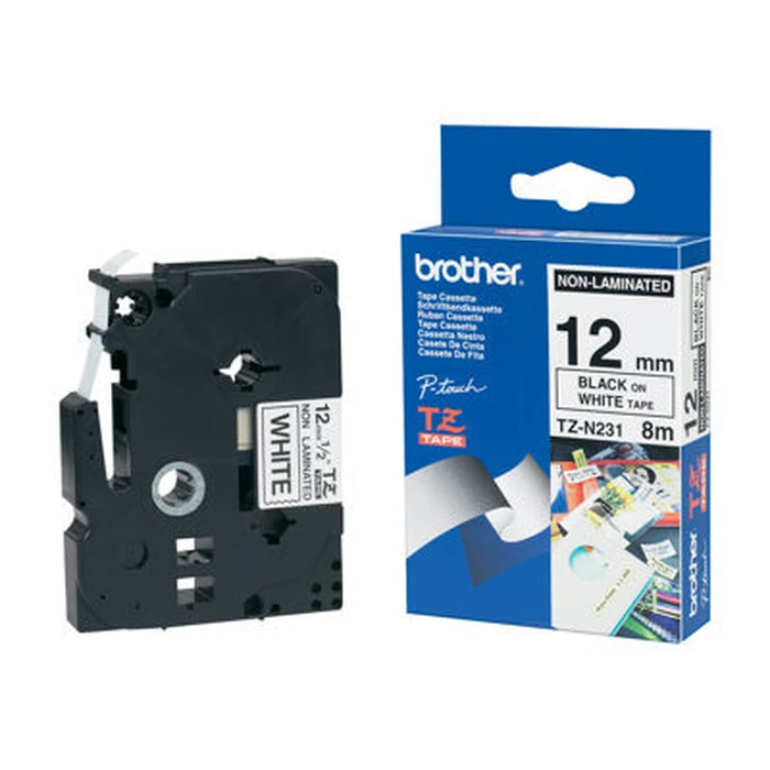 Ταινία Ετικετογράφου Brother TZeN231 12mm White/Black