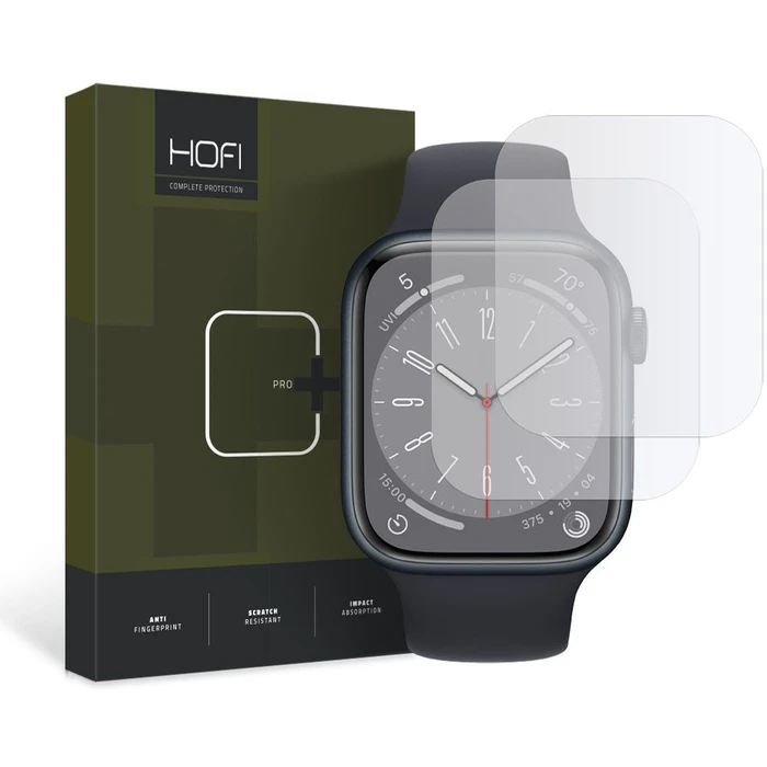 Hydrogel film Hofi Hydroflex Pro+ Apple Watch 4/5/6/7/8/9/SE 44/45mm Clear [2 PACK]