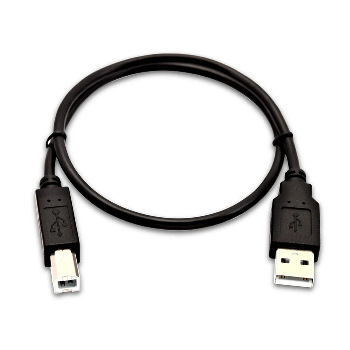 Καλώδιο USB A σε USB B V7 V7USB2AB-50C-1E Μαύρο
