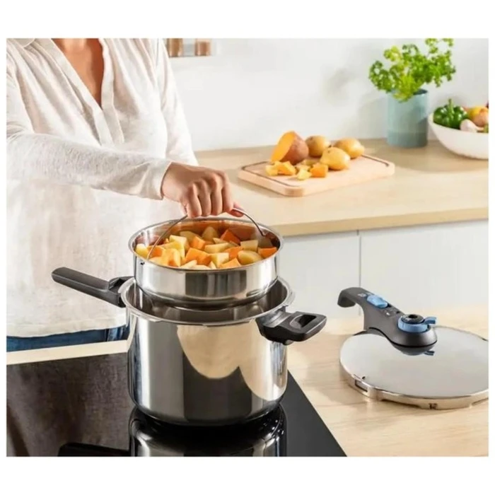 Tefal Secure Trendy P2580701 Χύτρα Ταχύτητας / Ατμομάγειρας 6L, Ασημί