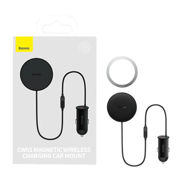 Βάση Στήριξης Smartphone Magnetic Baseus CW01 to Ventilation Grid with charger USB-C, 15W + 25W (black)