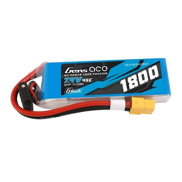 Μπαταρία GensAce G-Tech LiPo 1800mAh 7.4V 45C 2S1P XT60