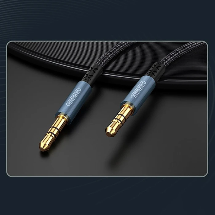 Joyroom stereo audio AUX cable 3,5 mm mini jack 1 m dark blue (SY-10A1)