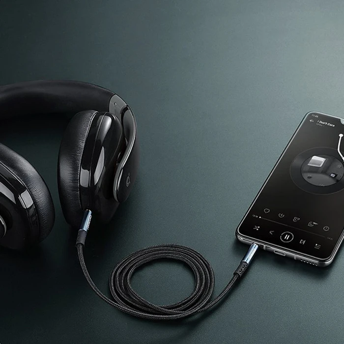 Joyroom stereo audio AUX cable 3,5 mm mini jack 1 m dark blue (SY-10A1)