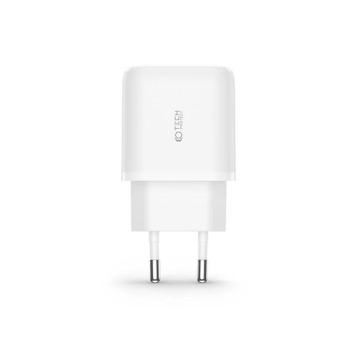Tech-Protect C20w 2-port Network Charger PD 20W QC 3.0 + Lightning cable White
