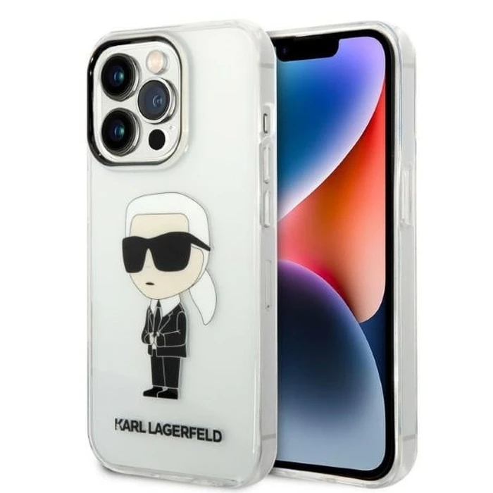 Karl Lagerfeld KLHCP14LHNIKTCT Apple iPhone 14 Pro transparent hardcase IML NFT Ikonik