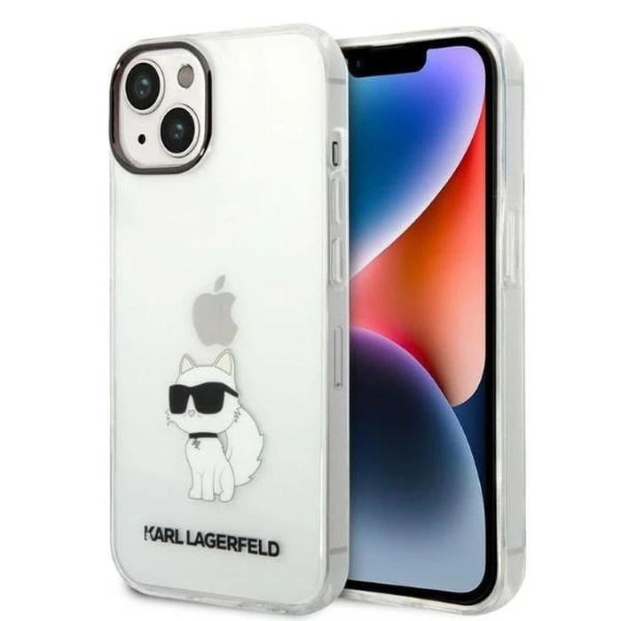 Karl Lagerfeld KLHCP14MHNCHTCT Apple iPhone 14 Plus / 15 Plus transparent hardcase IML NFT Choupette