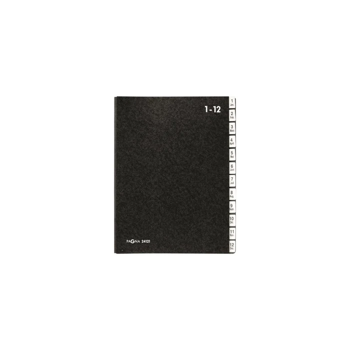 PAGNA Pultordner Classic 12 Compartments 1-12/Jan-Dec Black
