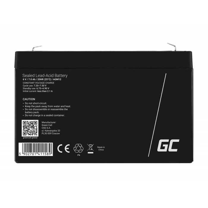 Μπαταρία UPS Rechargeable battery AGM 6V 7Ah Maintenancefree ALARM
