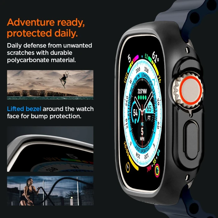 Case Spigen Thin Fit Apple Watch Ultra 1 / 2 / 3 49mm Black