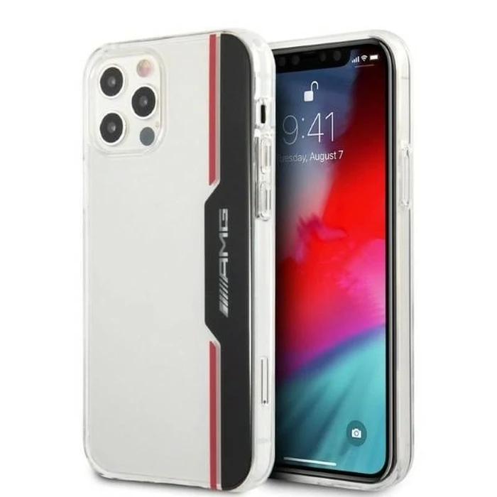 Mercedes AMG AMHCP12MTVLBR Apple iPhone 12/12 Pro transparent hardcase Electroplate Vertical