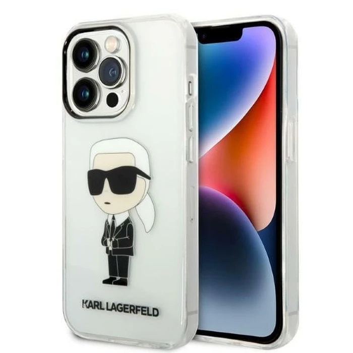 Karl Lagerfeld KLHCP14XHNIKTCT Apple iPhone 14 Pro Max transparent hardcase Ikonik Karl Lagerfeld