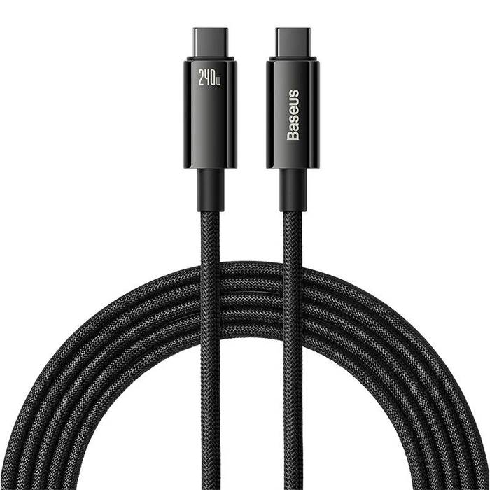 Καλώδιο USB-C to USB-C Baseus Tungsten Gold 240W 3m (black)