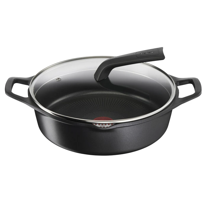Κατσαρόλα με Καπάκι Tefal E2497244 Μαύρο ? 28 cm