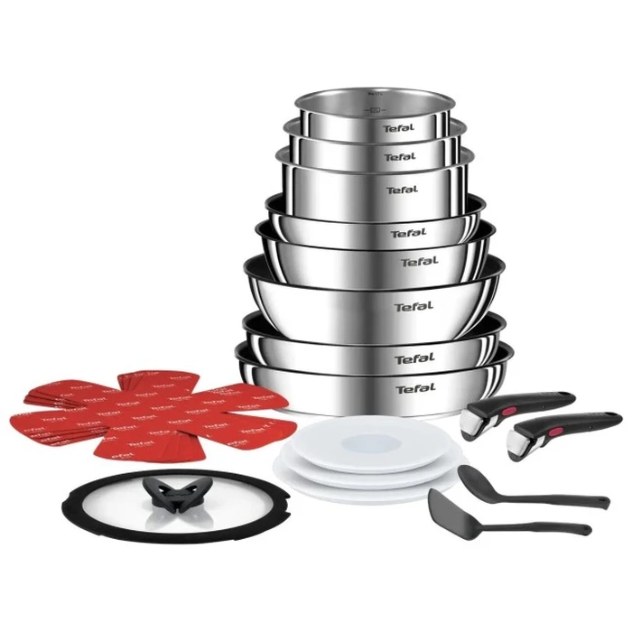 Tefal Ingenio Emotion L897SJ04 20-piece cookware set, silver