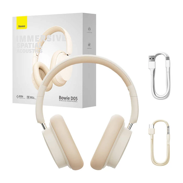 Bluetooth Headset S?uchawki bezprzewodowe Baseus Bowie D05 (creamy-white)