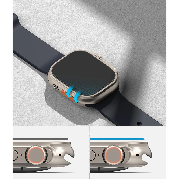 Tempered glass Ringke ID Glass Apple Watch Ultra 1 / 2 / 3 49mm Clear [4 PACK]