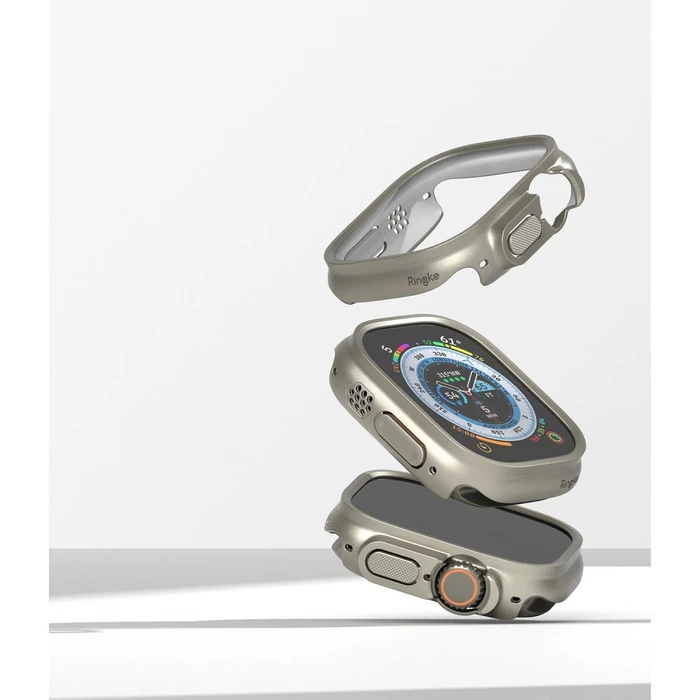 Case Ringke Slim Apple Watch Ultra 1 / 2 / 3 49mm Clear & Titanium Grey [2 PACK]