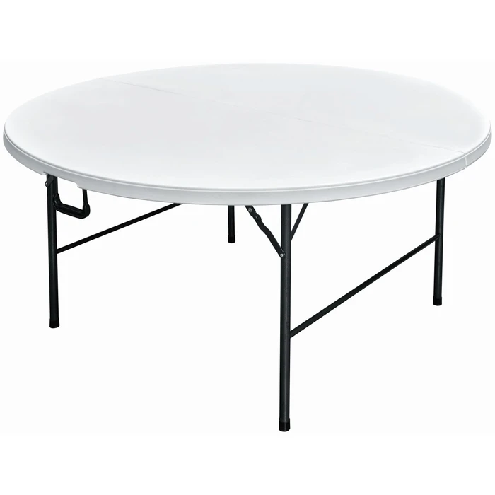 Velco Foldable Round Catering Metal Table  160 cm Diameter x 74 cm Height  White (SKU 31-33750, EAN 5203464033750)