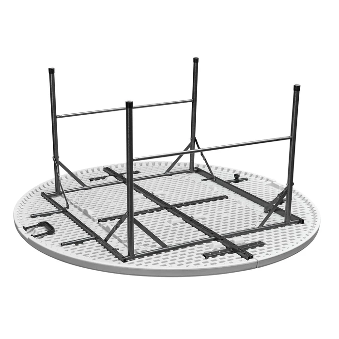 Velco Foldable Round Catering Metal Table  160 cm Diameter x 74 cm Height  White (SKU 31-33750, EAN 5203464033750)