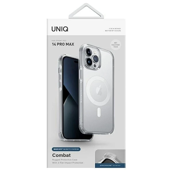UNIQ Combat Apple iPhone 14 Pro Max MagClick Charging dove satin clear