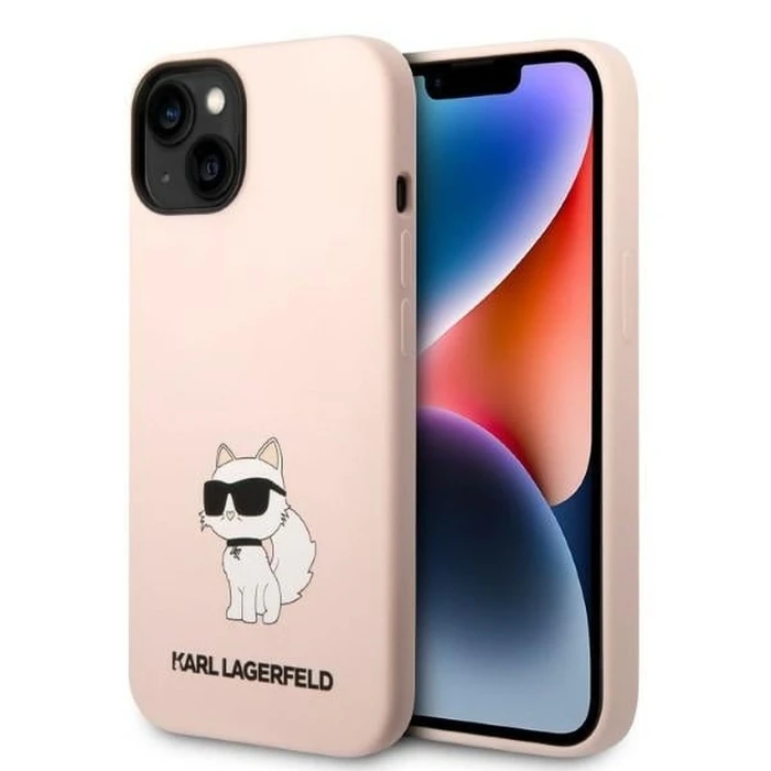 Karl Lagerfeld KLHCP14MSNCHBCP Apple iPhone 14 Plus / 15 Plus hardcase pink Silicone Choupette