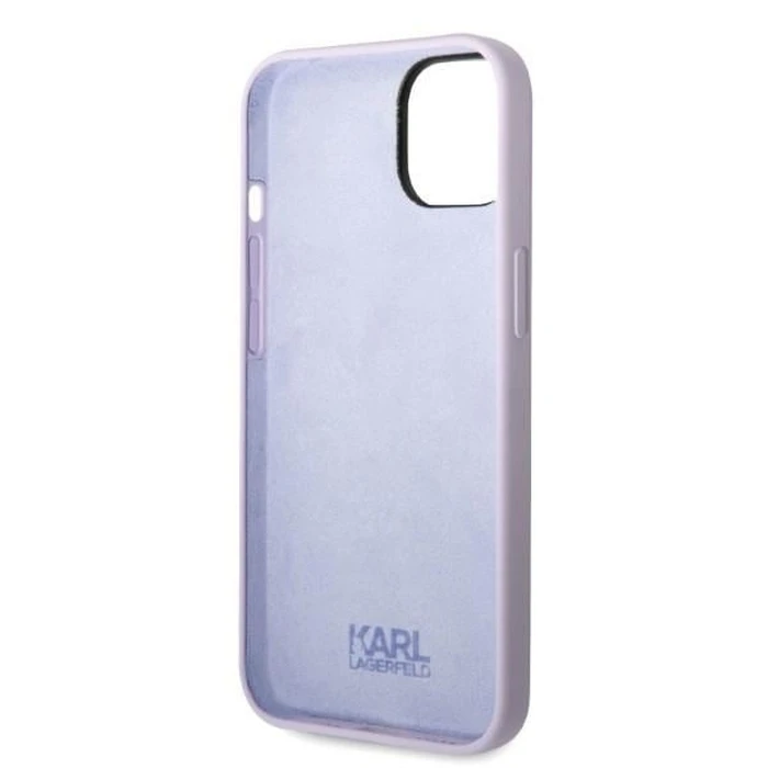 Karl Lagerfeld KLHCP14MSNIKBCU Apple iPhone 14 Plus / 15 Plus hardcase purple Silicone Ikonik