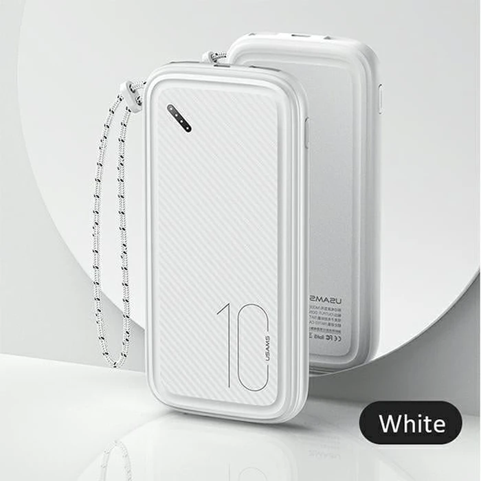 Powerbank USAMS PB56 10000mAh 2xUSB/USB-C/microUSB Fast Charge white (US-CD150)