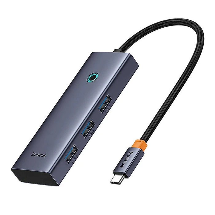 USB Hub 5-in-1 Baseus UltraJoy Series USB-C to HDMI4K@30Hz+3xUSB 3.0+1xPD (grey)