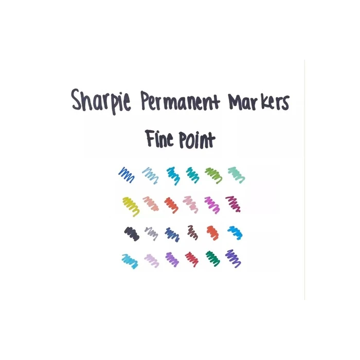 Sharpie Fine Permanent Marker Round Tip Green - Pack of 12