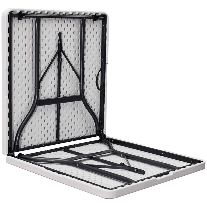 Foldable Metal Catering Table (Suitcase Fold) - White, 152 x 74.5 x 72 cm (SKU 31-30797, Velco)