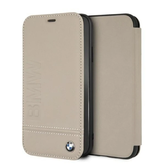 BMW BMFLBKI61LLST Apple iPhone XR book taupe Logo Imprint