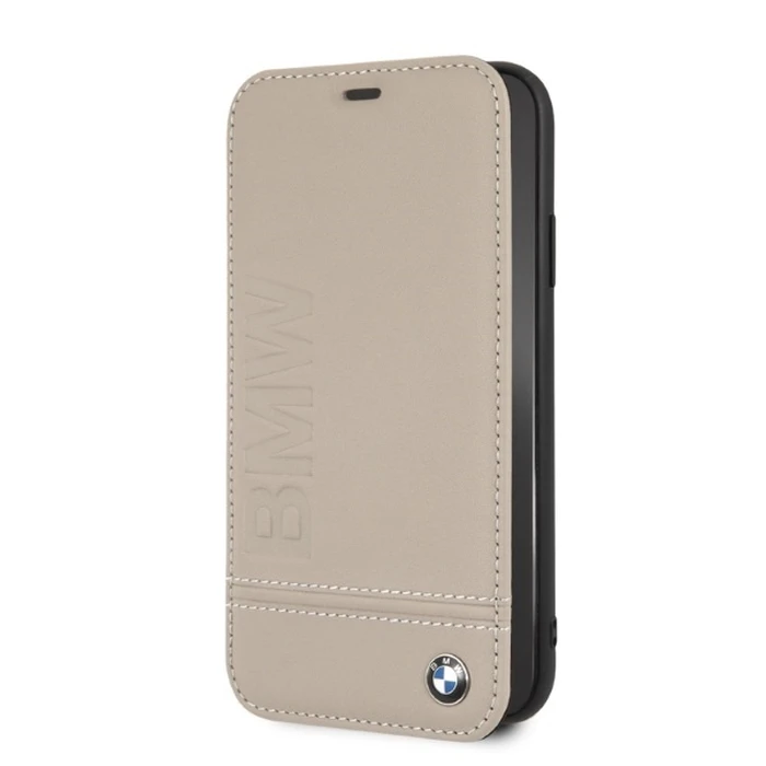BMW BMFLBKI61LLST Apple iPhone XR book taupe Logo Imprint