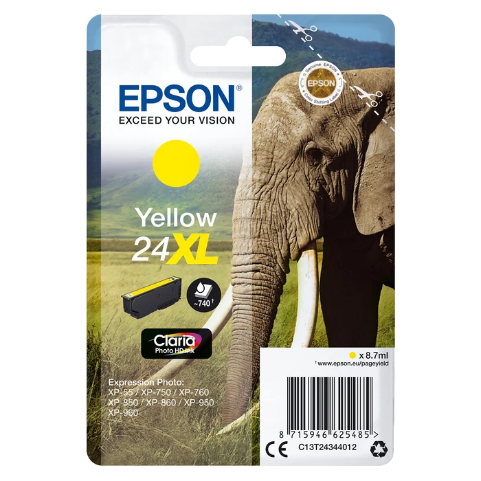 Γνήσιο Μελάνι Epson C13T24344012 yellow HC