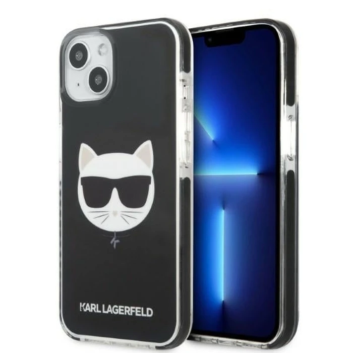Karl Lagerfeld KLHCP13STPECK Apple iPhone 13 mini hardcase black Choupette Head