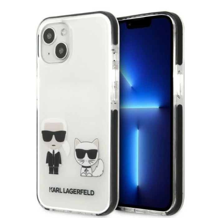 Karl Lagerfeld KLHCP13STPEKCW Apple iPhone 13 mini hardcase white Karl&Choupette
