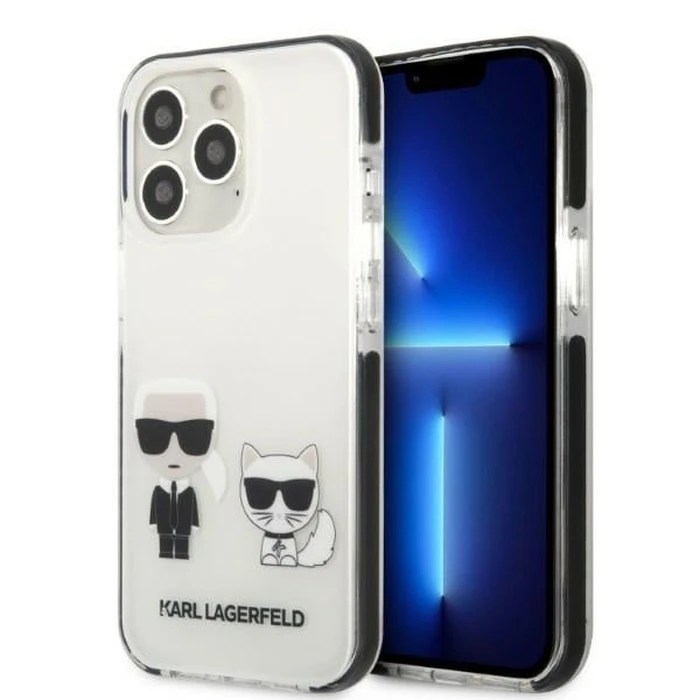 Karl Lagerfeld KLHCP13XTPEKCW Apple iPhone 13 Pro Max hardcase white Karl&Choupette