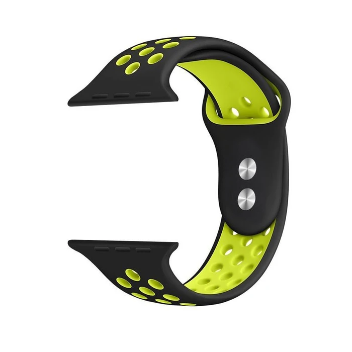 Band Crong Duo Sport Apple Watch 4/5/6/7/SE/8/9/10 40/41/42mm (black/lime)