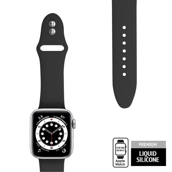 Belt Crong Liquid Apple Watch 4/5/6/7/SE/8/9/10 40/41/42mm (black)