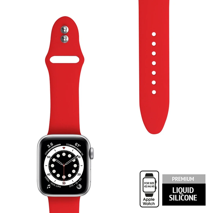 Band Crong Liquid Apple Watch 4/5/6/7/SE/8/9/Ultra 44/45/49mm (red)