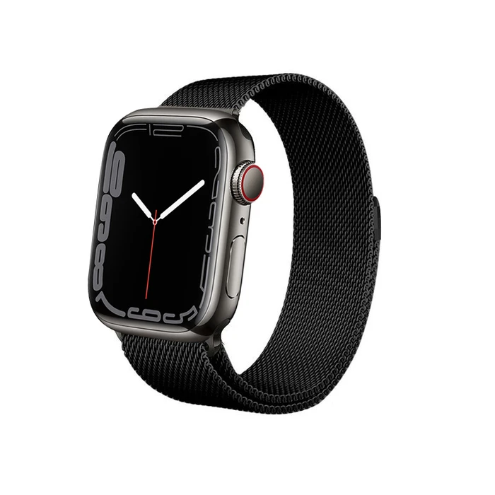 Bracelet Crong Milano Steel Apple Watch 4/5/6/7/SE/8/9 40/41mm (black)