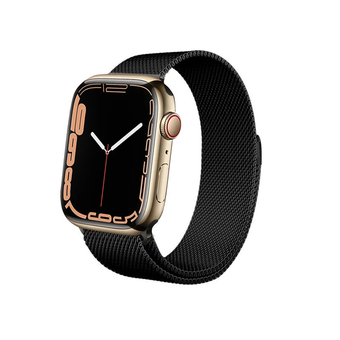 Bracelet Crong Milano Steel Apple Watch 4/5/6/7/SE/8/9 40/41mm (black)
