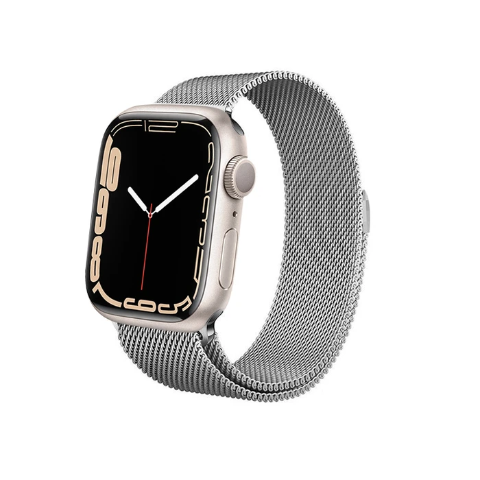 Bracelet Crong Milano Steel Apple Watch 4/5/6/7/SE/8/9 40/41mm (silver)