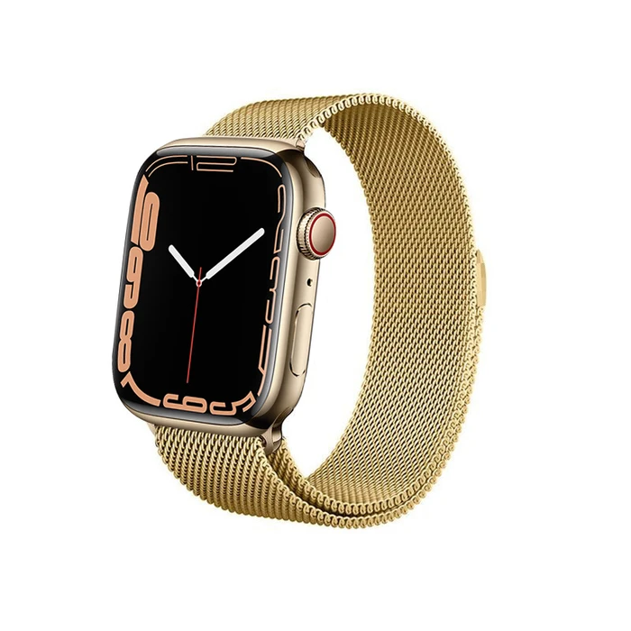 Bracelet Crong Milano Steel Apple Watch 4/5/6/7/SE/8/9 40/41mm (gold)