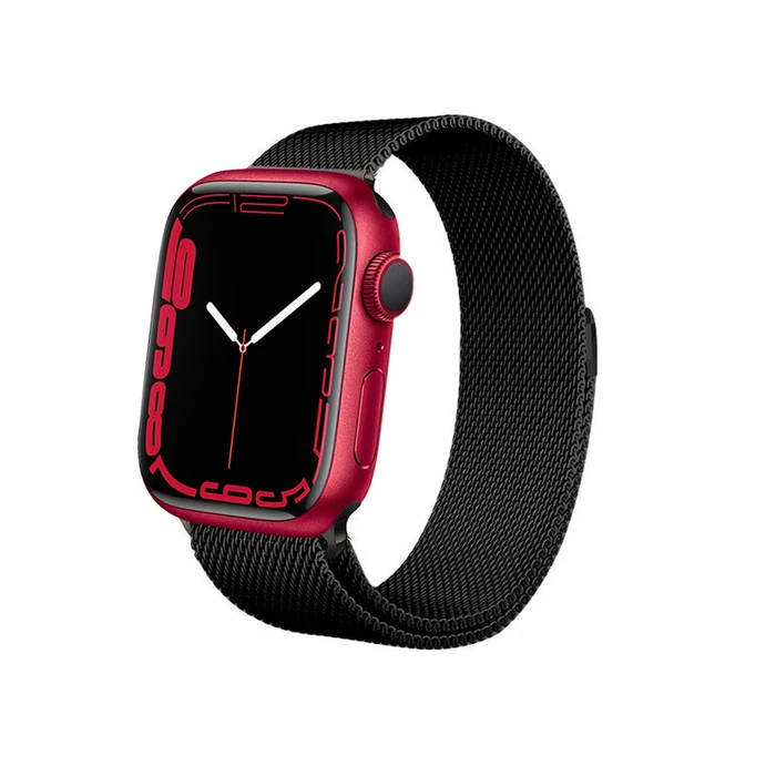 Bracelet Crong Milano Steel Apple Watch 4/5/6/7/SE/8/9/Ultra 44/45/49mm (black)